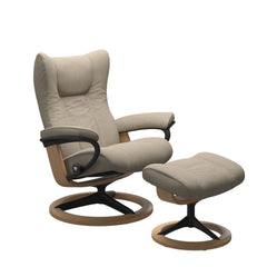Stressless® Wing Signature lænestol & skammel – Calido stof – billede 4