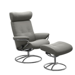 Stressless® Berlin med nakkestøtte lænestol & skammel