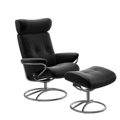 Stressless® Berlin med nakkestøtte lænestol & skammel