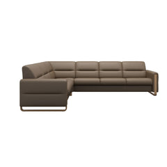 Stressless® Fiona hjørnesofa med træ, 3-personers – Velaro læder – billede 3