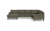 Stamford 2543 hjørnesofa med chaiselong - Chronotex stof - Brown - Venstrevendt