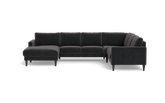 Stamford 2543 hjørnesofa med chaiselong - Adore velour - Anthracite - Venstrevendt