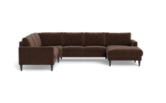 Stamford 2543 hjørnesofa med chaiselong - Adore velour - Coffee - Højrevendt