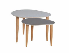 Shape laminat sofabordssæt med egetræsben L65 & L55