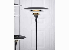 Diablo gulvlampe mat sort og messing