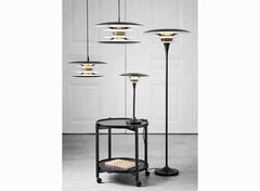 Diablo gulvlampe mat sort og messing