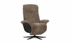 Galaxy lænestol med indbygget fodskammel i fåreskind