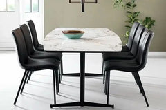 NorD lux spisebordsstol sort læder