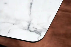 U-Design bådformet spisebord med marmorlook