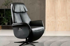 Ottawa lænestol med indbygget fodskammel