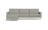 Symfoni sofa med chaiselong - Smalt armlæn - Chronotex stof - Clay - Venstrevendt