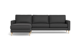 Symfoni sofa med chaiselong - Smalt armlæn - Oakland stof - Anthracite - Venstrevendt