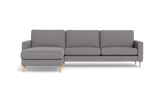 Symfoni sofa med chaiselong - Smalt armlæn - Montana stof - Grey - Venstrevendt