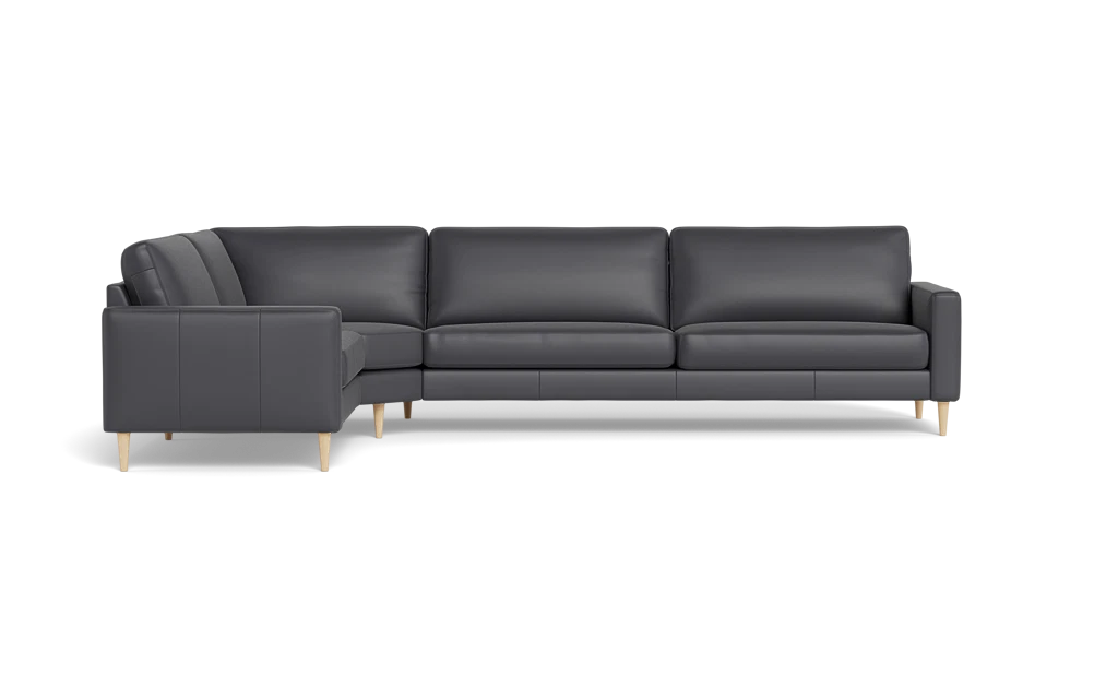 Symfoni 2018 hjørnesofa - armlæn 6 - Semianilin/spalt læder - Anthracite