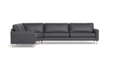Symfoni 2018 hjørnesofa - armlæn 6 - Semianilin/spalt læder - Anthracite