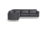 Symfoni 2018 hjørnesofa - armlæn 19 - Semianilin/spalt læder - Anthracite