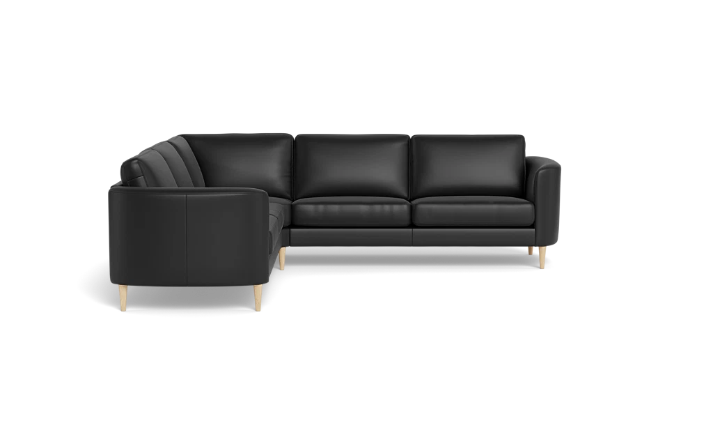 Symfoni 2018 hjørnesofa - armlæn 19 - Anilux læder - Black