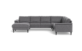 Stamford 2601 hjørnesofa med chaiselong - Fusion stof - Antracite - Venstrevendt
