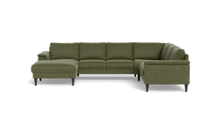 Stamford 2601 hjørnesofa med chaiselong - Fusion stof - Army - Venstrevendt