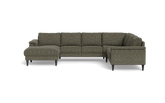 Stamford 2601 hjørnesofa med chaiselong - Chronotex stof - Brown - Venstrevendt