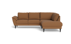 Stamford 2613 sofa med open end - New Ocean stof - Brown - Højrevendt