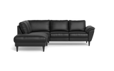 Stamford 2613 sofa med open end - Anilux læder - Black - Venstrevendt