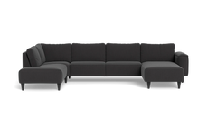 Solution 2701 sofa med chaiselong og open end - Lido stof - Antracit - Højrevendt