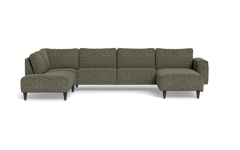 Solution 2701 sofa med chaiselong og open end - Chronotex stof - Brown - Højrevendt
