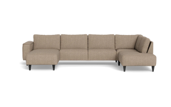 Solution 2701 sofa med chaiselong og open end - Vila stof - Dark Beige - Venstrevendt