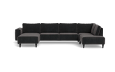 Solution 2701 sofa med chaiselong og open end - Adore velour - Anthracite - Venstrevendt