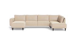 Solution 2701 sofa med chaiselong og open end - Bloq stof - Beige - Venstrevendt