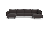 Solution 2701 sofa med chaiselong og open end - Bloq stof - Antracite - Venstrevendt