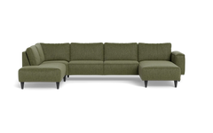 Solution 2701 sofa med chaiselong og open end - Fusion stof - Army - Højrevendt