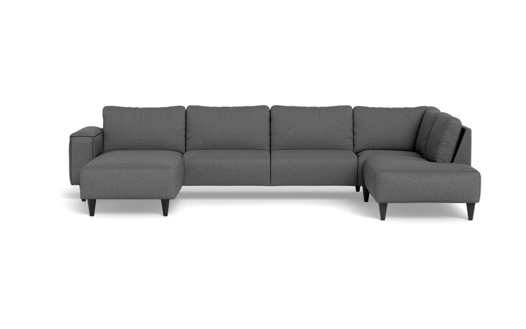 Solution 2701 sofa med chaiselong og open end - Idaho stof - Antracite - Venstrevendt