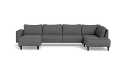 Solution 2701 sofa med chaiselong og open end - Idaho stof - Antracite - Venstrevendt
