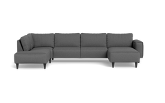 Solution 2701 sofa med chaiselong og open end - Idaho stof - Antracite - Højrevendt