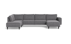 Solution 2701 sofa med chaiselong og open end - Fusion stof - Antracite - Højrevendt