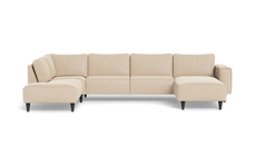 Solution 2701 sofa med chaiselong og open end - Bloq stof - Beige - Højrevendt