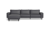 Solution 2701 sofa med chaiselong - Semianilin/spalt læder - Anthracite - Venstrevendt