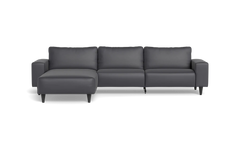 Solution 2701 sofa med chaiselong - Semianilin/spalt læder - Anthracite - Venstrevendt