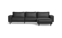Solution 2701 sofa med chaiselong - Anilux læder - Black - Højrevendt