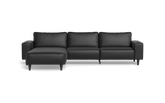 Solution 2701 sofa med chaiselong - Anilux læder - Black - Venstrevendt