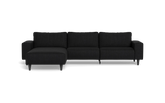 Solution 2701 sofa med chaiselong - Vila stof - Black - Venstrevendt