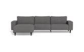 Solution 2701 sofa med chaiselong - Brego stof - Anthracite - Venstrevendt