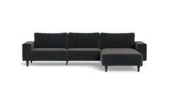 Solution 2701 sofa med chaiselong - Adore velour - Anthracite - Højrevendt