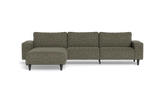 Solution 2701 sofa med chaiselong - Chronotex stof - Brown - Venstrevendt
