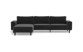 Solution 2701 sofa med chaiselong - Adore velour - Anthracite - Venstrevendt