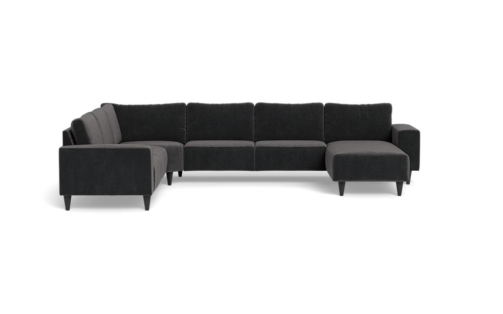 Solution 2701 hjørnesofa med chaiselong - Adore velour - Anthracite - Venstrevendt