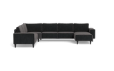 Solution 2701 hjørnesofa med chaiselong - Adore velour - Anthracite - Venstrevendt