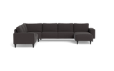 Solution 2701 hjørnesofa med chaiselong - Bloq stof - Antracite - Venstrevendt